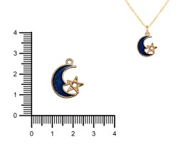 Dije Esmaltado Luna con Estrella x 5 Unidades